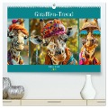 Giraffen-Trend. Hals und Stil (hochwertiger Premium Wandkalender 2025 DIN A2 quer), Kunstdruck in Hochglanz - Rose Hurley