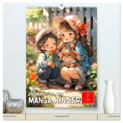 Cover-Bild zum Titel 'Manga Kinder - ein glückliches Jahr (hochwertiger Premium Wandkalender 2026 DIN A2 hoch), Kunstdruck in Hochglanz' von 'Peter Roder'