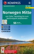 Cover-Bild zum Titel 'KOMPASS Wanderführer Norwegen Mitte, von Fylke Trøndelag bis zum Nationalpark Jodalsbreen, 55 Touren mit Extra-Tourenkarte' von 'Michael Will'