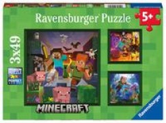 Cover-Bild zum Titel 'Kinderpuzzle 3x49 Teile - Minecraft Biomes' von ''