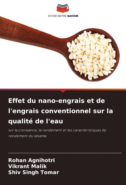 Effet du nano-engrais et de l'engrais conventionnel sur la qualité de l'eau - Rohan Agnihotri, Vikrant Malik, Shiv Singh Tomar