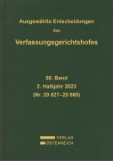 Cover-Bild zum Titel 'Ausgewählte Entscheidungen des Verfassungsgerichtshofes 88. Band' von ''