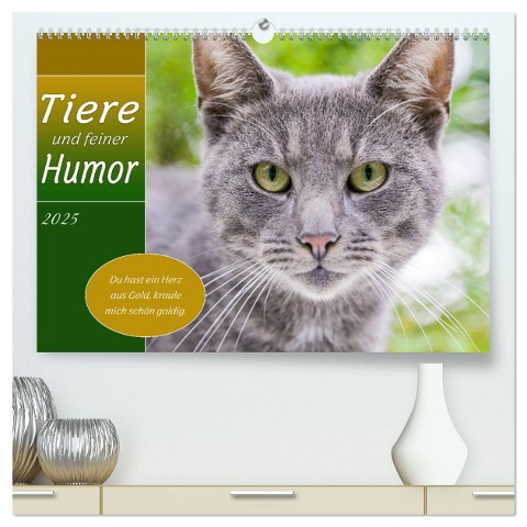 Tiere und feiner Humor (hochwertiger Premium Wandkalender 2025 DIN A2 quer), Kunstdruck in Hochglanz - Rainer Plett