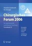 Cover-Bild zum Titel 'Chirurgisches Forum 2006 für experimentelle und klinische Forschung' von ''