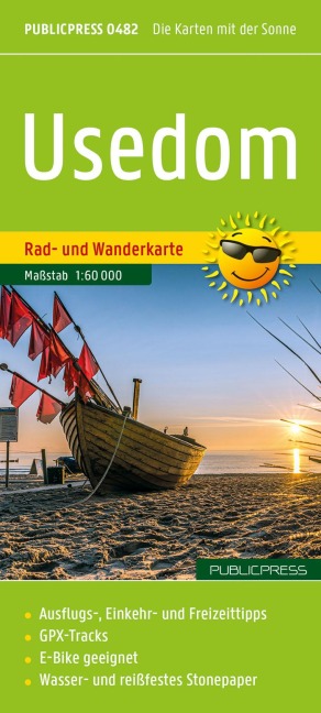 Usedom, Rad- und Wanderkarte 1:60.000, Publicpress - 