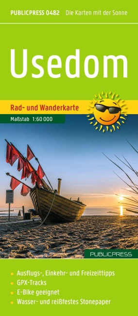 Usedom, Rad- und Wanderkarte 1:60.000, Publicpress - 