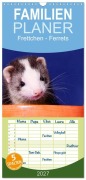 Cover-Bild zum Titel 'Familienplaner 2027 - Frettchen - Ferrets mit 5 Spalten (Wandkalender, 21 x 45 cm) CALVENDO' von 'Jeanette Hutfluss'