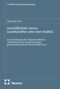 Cover-Bild zum Titel 'Geschäftsleiter versus Gesellschafter unter dem StaRUG' von 'Maximilian Kaul'