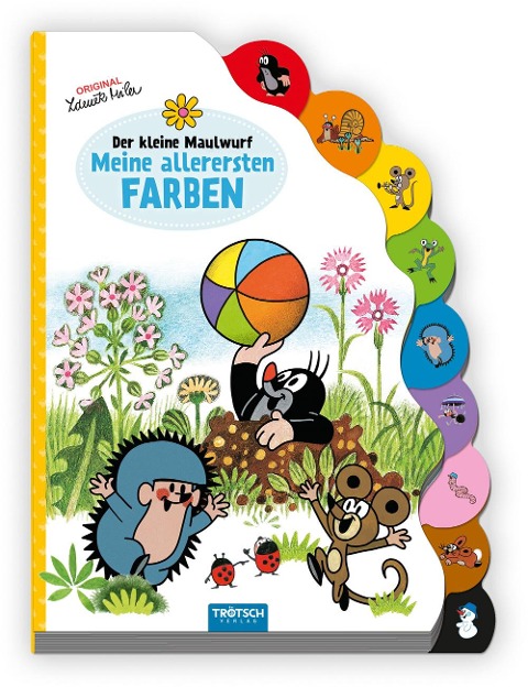 Trötsch Der kleine Maulwurf Pappenbuch mit Register Meine allerersten Farben - 