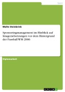 Cover-Bild zum Titel 'Sponsoringmanagement im Hinblick auf Imagezielsetzungen vor dem Hintergrund der Fussball WM 2006' von 'Malte Steinbrink'