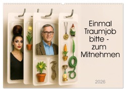 Cover-Bild zum Titel 'Einmal Traumjob bitte - zum Mitnehmen (Wandkalender 2026 DIN A2 quer), CALVENDO Monatskalender' von 'Kerstin Waurick'