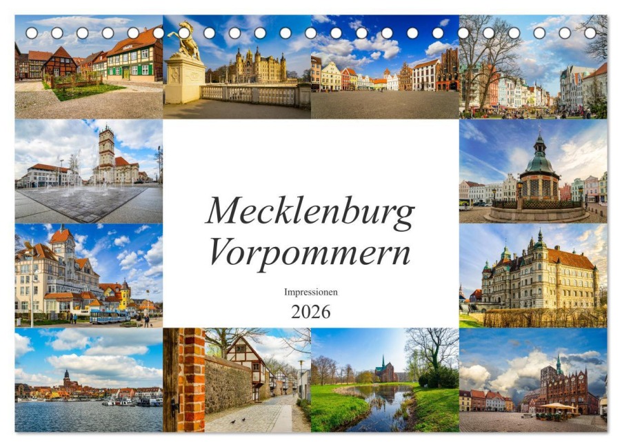 Mecklenburg Vorpommern Impressionen (Tischkalender 2026 DIN A5 quer), CALVENDO Monatskalender - Dirk Meutzner