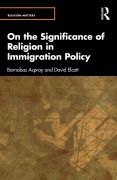 Cover-Bild zum Titel 'On the Significance of Religion in Immigration Policy' von 'Barnabas Aspray, David Elcott'
