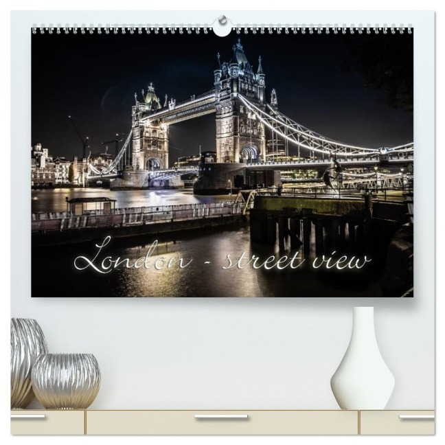 London - street view (CH-Version) (hochwertiger Premium Wandkalender 2026 DIN A2 quer), Kunstdruck in Hochglanz - Monika Schöb YOUR pageMaker