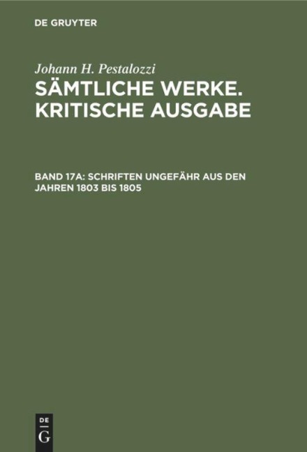 Schriften ungefähr aus den Jahren 1803 bis 1805 - 