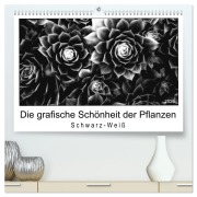 Cover-Bild zum Titel 'Die grafische Schönheit der Pflanzen - Schwarz-Weiß (hochwertiger Premium Wandkalender 2026 DIN A2 quer), Kunstdruck in Hochglanz' von 'Beate Wurster'