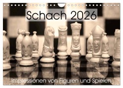 Cover-Bild zum Titel 'Schach 2026. Impressionen von Figuren und Spielen (Wandkalender 2026 DIN A4 quer), CALVENDO Monatskalender' von 'Steffani Lehmann (Hrsg.'