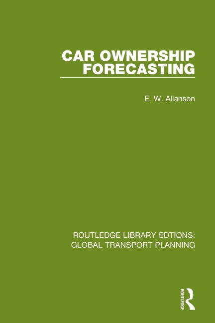 Car Ownership Forecasting - E. W. Allanson