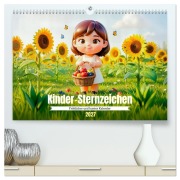 Cover-Bild zum Titel 'Kinder¿Sternzeichen - Fröhlicher und bunter Kalender (hochwertiger Premium Wandkalender 2027 DIN A2 quer), Kunstdruck in Hochglanz' von 'Anja Frost'