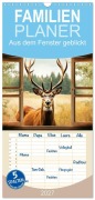 Cover-Bild zum Titel 'Familienplaner 2027 - Aus dem Fenster geblickt mit 5 Spalten (Wandkalender, 21 x 45 cm) CALVENDO' von 'Daniela Tapper'