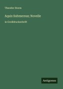 Cover-Bild zum Titel 'Aquis Submersus; Novelle' von 'Theodor Storm'