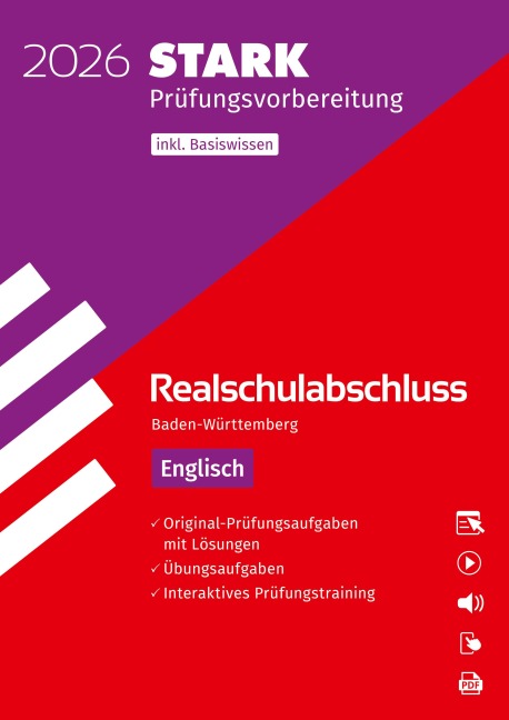 STARK Englisch - Realschulabschluss 2026 BW - Prüfungsvorbereitung inkl. Basistraining und Lösungen - 