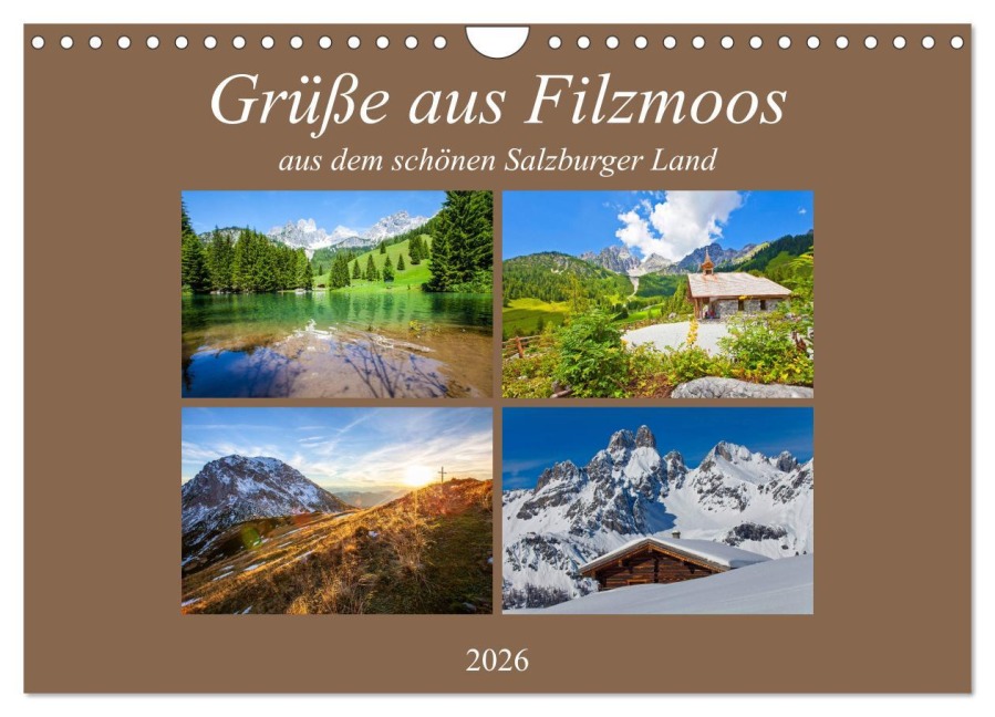 Grüße aus Filzmoos (Wandkalender 2026 DIN A4 quer), CALVENDO Monatskalender - Christa Kramer
