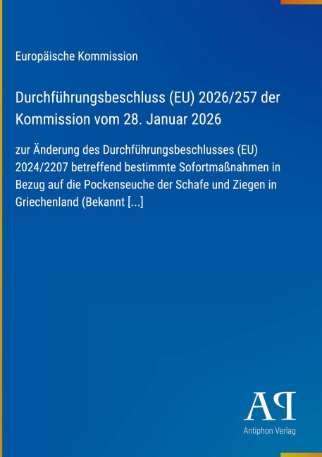 Durchführungsbeschluss (EU) 2026/257 der Kommission vom 28. Januar 2026 - Europäische Kommission