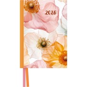 Bright Flowers Taschenkalender 2026 - Blumen-Design - Terminplaner mit Wochenkalendarium - Format 11,3 x 16,3 cm - 