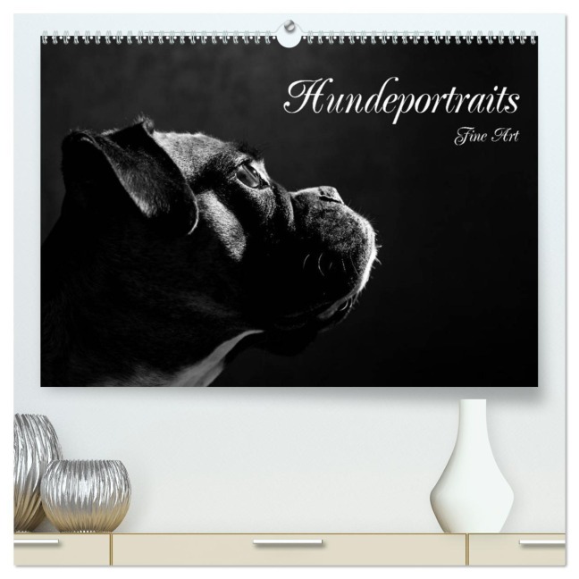 Hundeportraits Fine Art (hochwertiger Premium Wandkalender 2026 DIN A2 quer), Kunstdruck in Hochglanz - Jana Behr