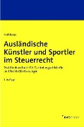 Cover-Bild zum Titel 'Ausländische Künstler und Sportler im Steuerrecht' von 'Jörg Holthaus'
