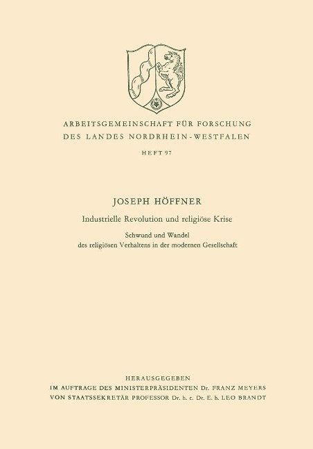 Industrielle Revolution und religiöse Krise - Joseph Höffner