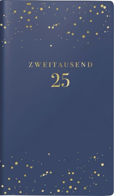 rido/idé 7016915045 Taschenkalender Modell Taschenplaner int. (2025) "Starry Night"| 2 Seiten = 1 Woche| A6| 144 Seiten| Kunstleder-Einband Trend| flexibel| dunkelblau - 