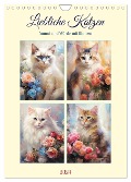 Liebliche Katzen. Anmut und Würde mit Blumen (Wandkalender 2024 DIN A4 hoch), CALVENDO Monatskalender - Rose Hurley