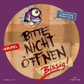 Cover-Bild zum Titel 'Bitte nicht öffnen - Hörspiele 1: Bissig! Das Hörspiel' von 'Charlotte Habersack'