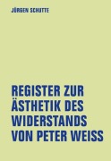 Cover-Bild zum Titel 'Register zur Ästhetik des Widerstand von Peter Weiss' von 'Jürgen Schutte'