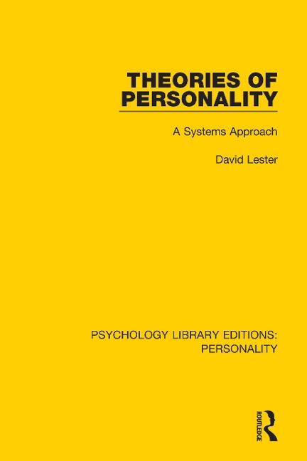 Theories of Personality - David Lester