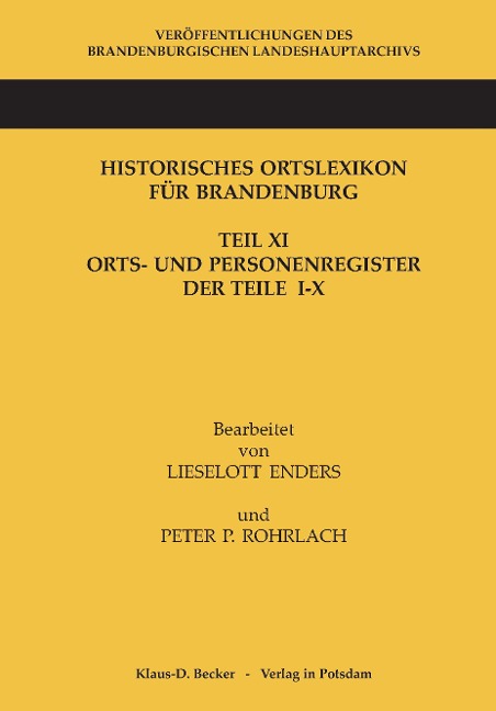 Historisches Ortslexikon für Brandenburg - 
