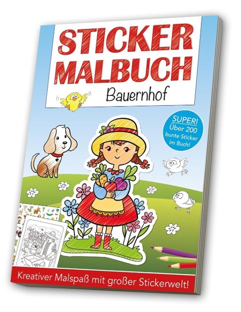 Stickermalbuch: Bauernhof - 