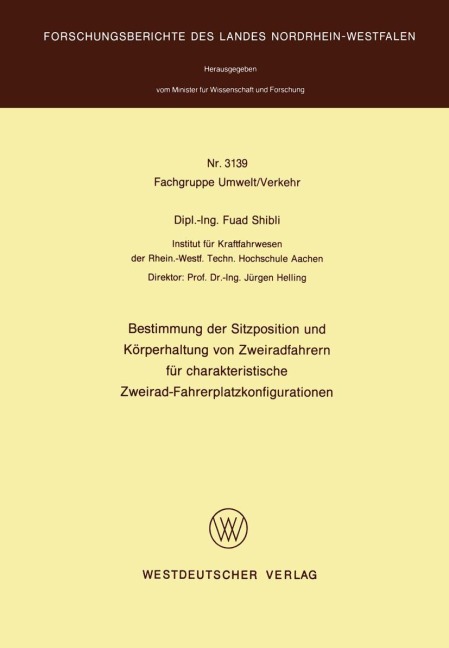 Bestimmung der Sitzposition und Körperhaltung von Zweiradfahrern für charakteristische Zweirad-Fahrerplatzkonfigurationen - Fuad Shibli