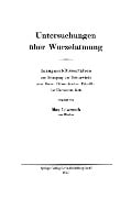 Untersuchungen über Wurzelatmung - Max Löweneck