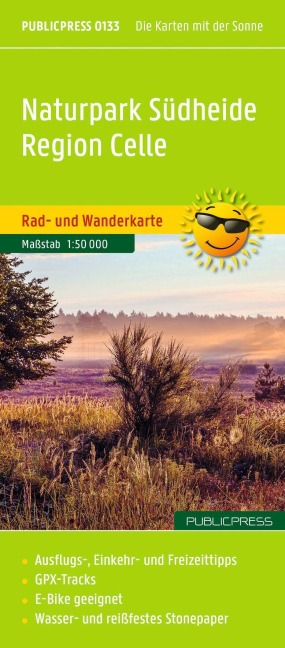 Publicpress Rad- und Wanderkarte Naturpark Südheide, Region Celle 1:50.000 - 