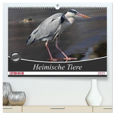 Heimische Tiere (hochwertiger Premium Wandkalender 2025 DIN A2 quer), Kunstdruck in Hochglanz - SchnelleWelten SchnelleWelten
