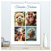 Cover-Bild zum Titel 'Tierischer Frohsinn - Ein Jahr voller Lächeln und Lebensfreude (hochwertiger Premium Wandkalender 2026 DIN A2 hoch), Kunstdruck in Hochglanz' von 'Marco Warstat'