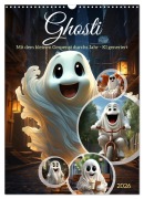 Cover-Bild zum Titel 'Ghosti (Wandkalender 2026 DIN A3 hoch), CALVENDO Monatskalender' von 'Cathrin Illgen'