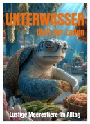 Cover-Bild zum Titel 'UNTERWASSER läuft der Laden - lustige Meerestiere im Alltag (Wandkalender 2026 DIN A3 hoch), CALVENDO Monatskalender' von 'Mb Fotografie'