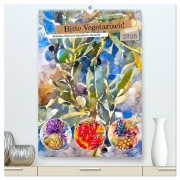 Cover-Bild zum Titel 'Bitte Vegetarisch! - Beliebtes Obst und Gemüse in Aquarell (hochwertiger Premium Wandkalender 2026 DIN A2 hoch), Kunstdruck in Hochglanz' von 'Anja Frost'
