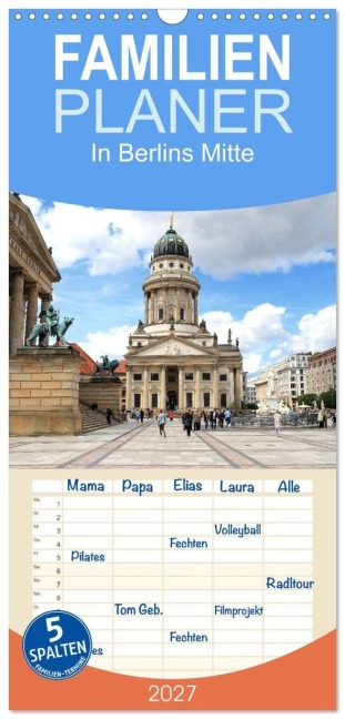 Familienplaner 2027 - In Berlins Mitte mit 5 Spalten (Wandkalender, 21 x 45 cm) CALVENDO - Gisela Kruse