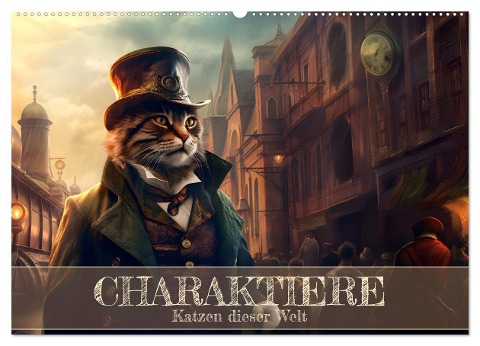 Charaktiere Katzen dieser Welt (Wandkalender 2024 DIN A2 quer), CALVENDO Monatskalender - Bettina Dittmann