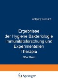 Cover-Bild zum Titel 'Ergebnisse der Hygiene Bakteriologie Immunitätsforschung und Experimentellen Therapie' von 'Wolfgang Weichardt'